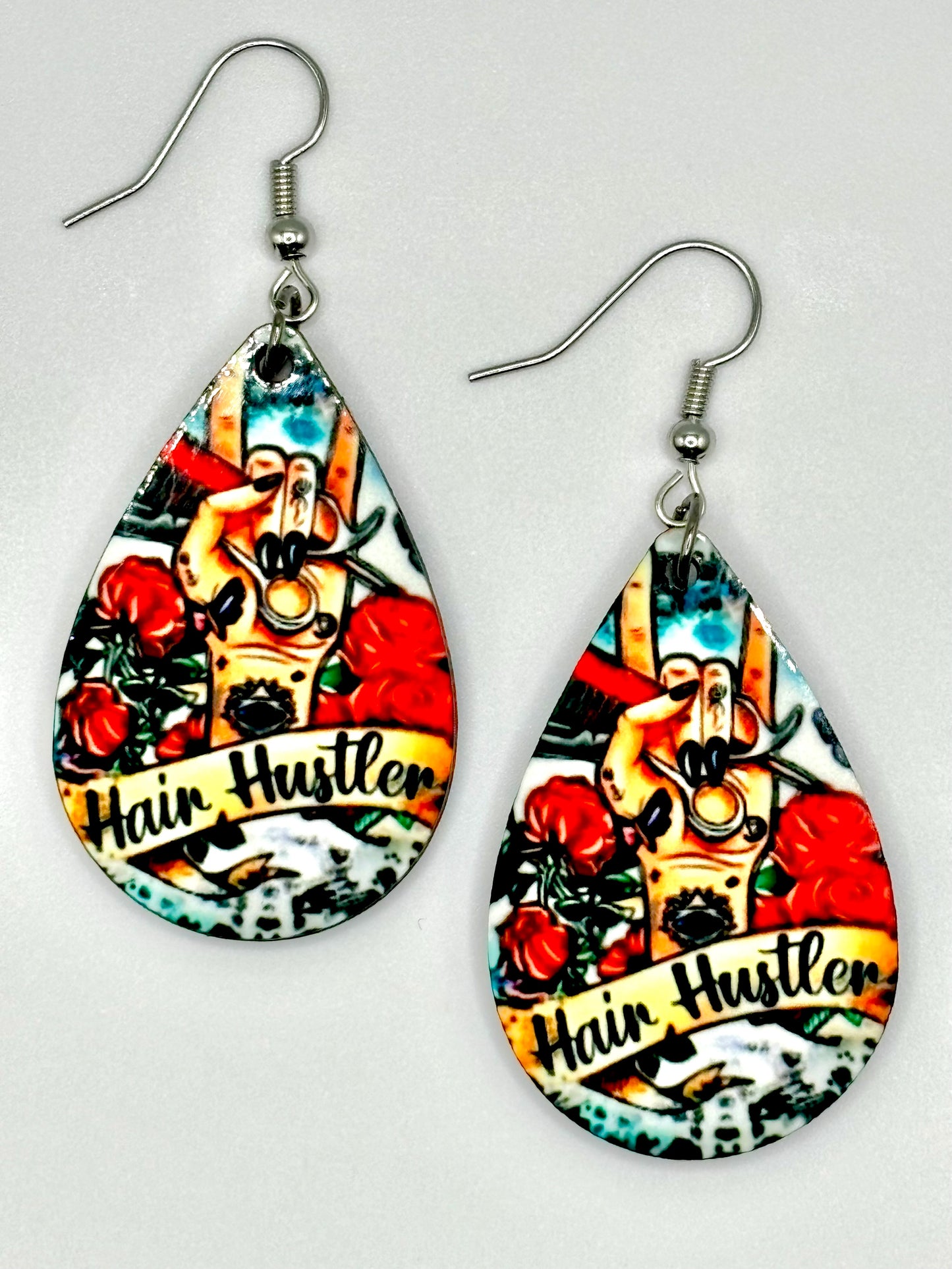 Vibrant Hair Stylist Earrings - Trendy Accessories for Hair Professionals