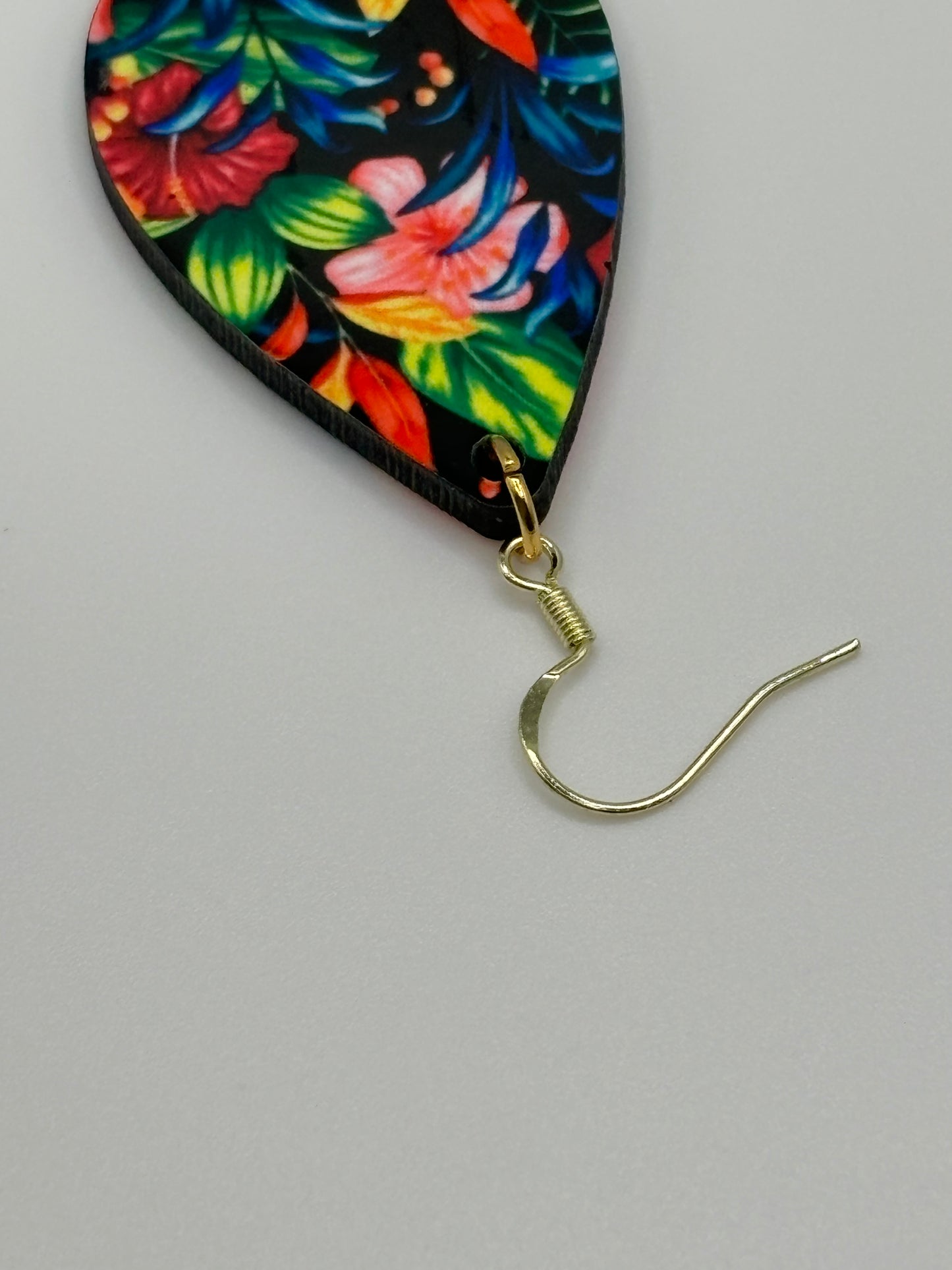 Beautiful Tropical Earrings - Handcrafted featuring A Vibrant Tropical bouquet perfect for Spring and Summer.