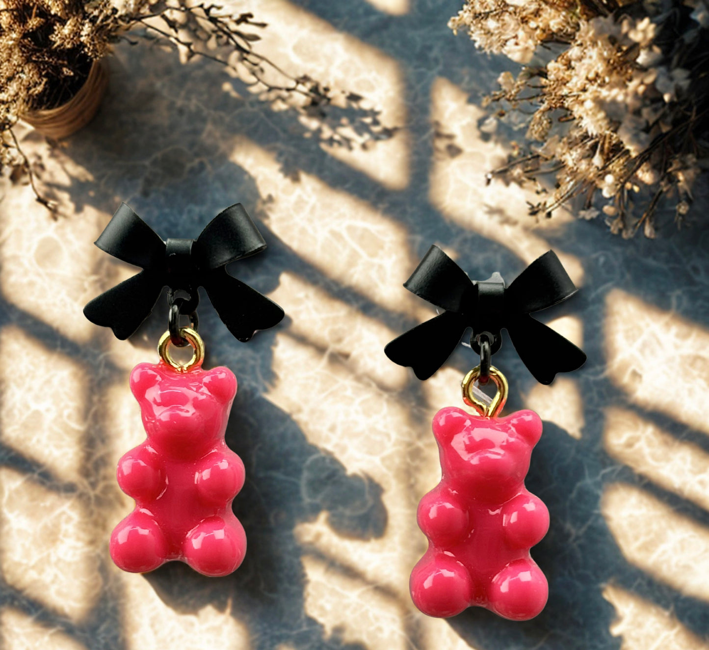 Malibu Pink Gummy Bear Earrings