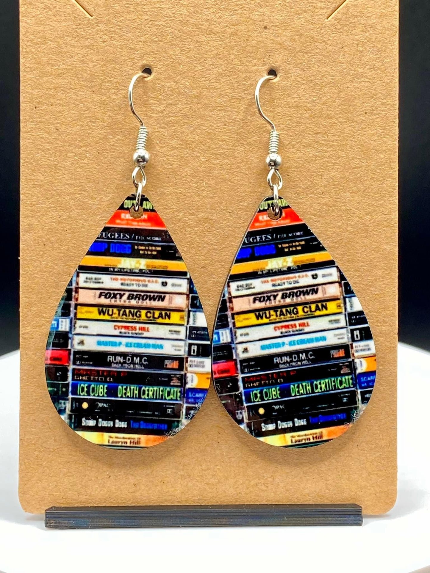 Retro Vibes: Handmade Cassette Tape Earrings for Music Lovers!