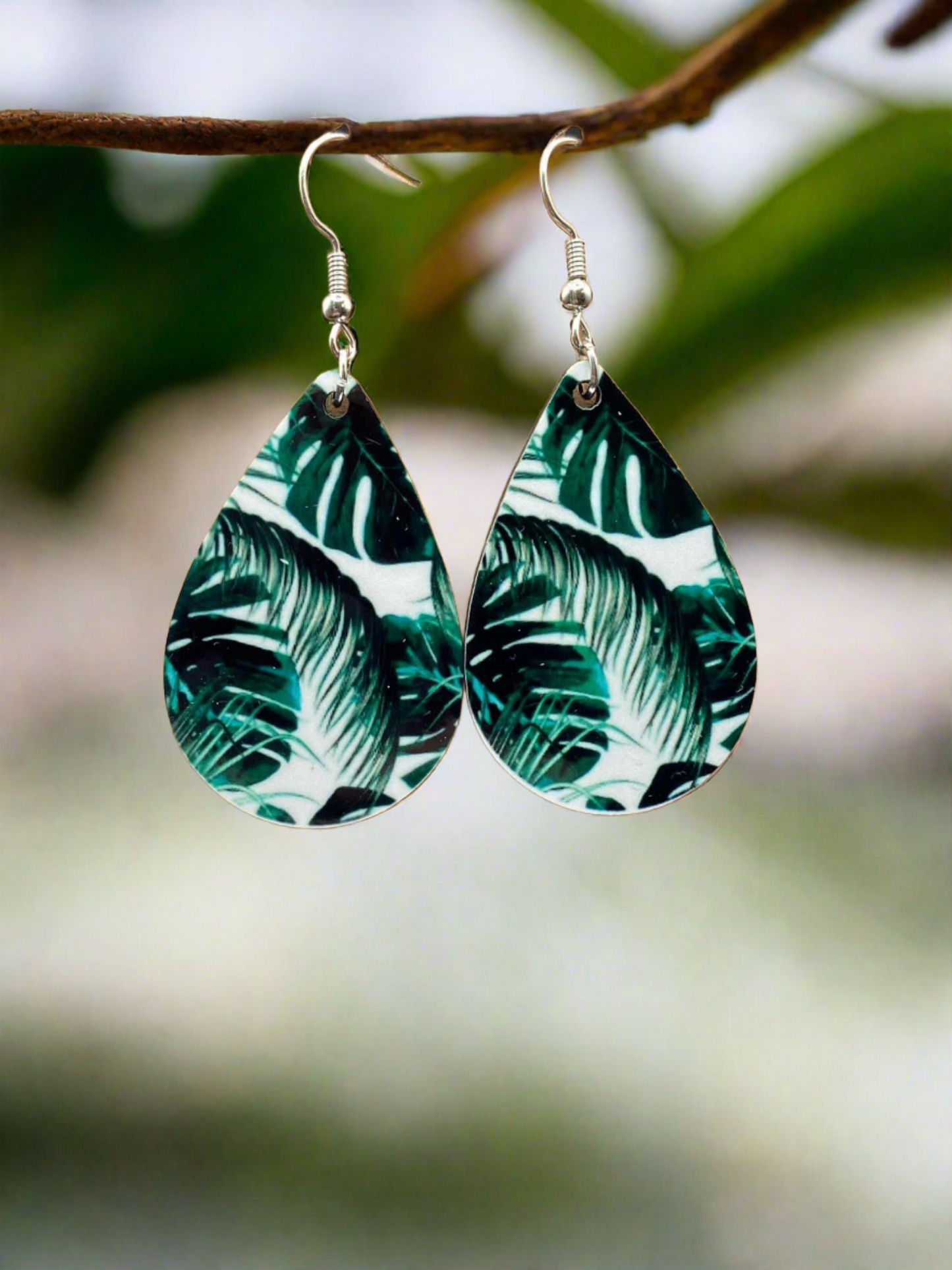 Exotic Paradise: Handmade Palm Tree and Monstera Earrings - Nature Inspired Jewelry