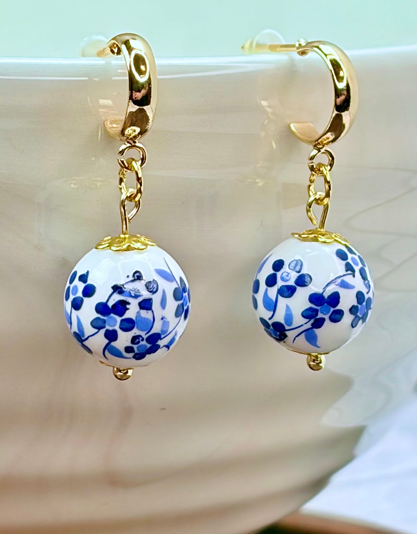 Dutch Delftware Inspired Earrings