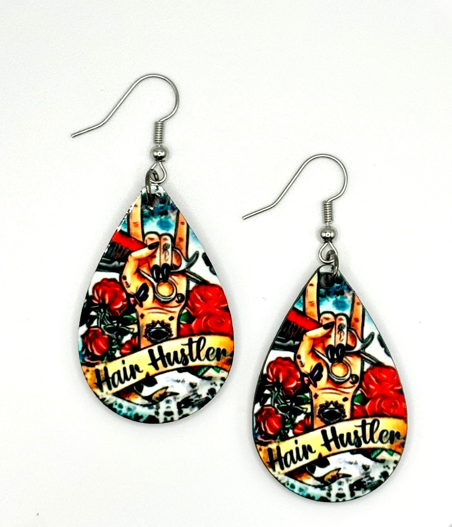 Vibrant Hair Stylist Earrings - Trendy Accessories for Hair Professionals