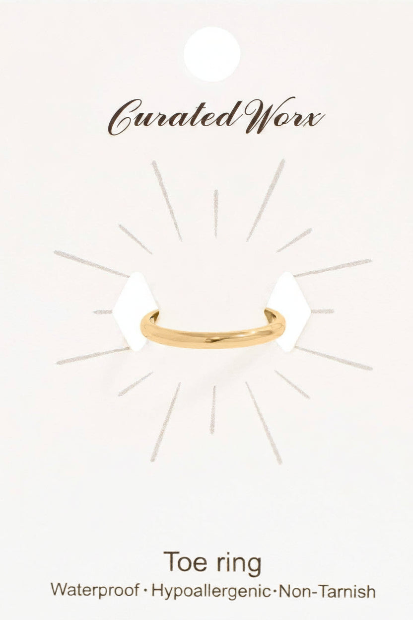 18K Gold PVD Minimalist Toe Ring