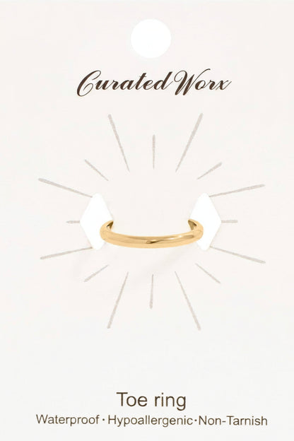 18K Gold PVD Minimalist Toe Ring
