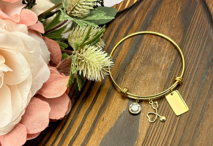 Healthcare Worker Modern Twist Bangle Bracelet