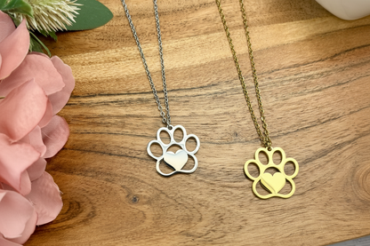 Large Paw Print Necklace