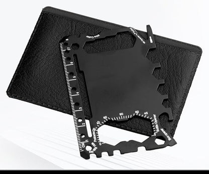 Custom Engraved Metal Pocket Tool Credit Card Wallet - 46 Functions in 1 Stainless Steel