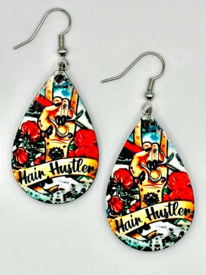 Vibrant Hair Stylist Earrings - Trendy Accessories for Hair Professionals