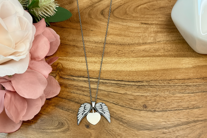 Sparkling Wings Hidden Heart Necklace