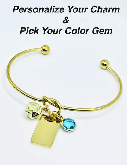 Themed Knot Bangle Bracelet