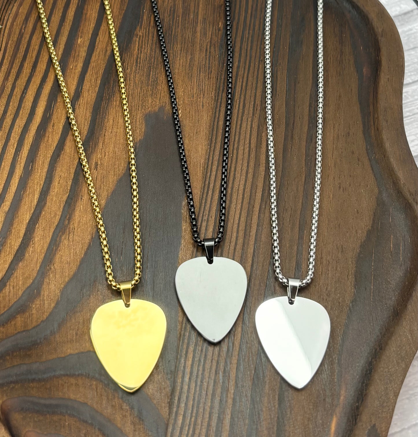 Guitar Pick Chain Necklace