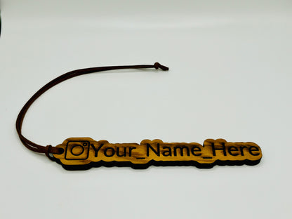 Customizable Scented Wood Car Air Freshener – Personalize with Your IG Name!