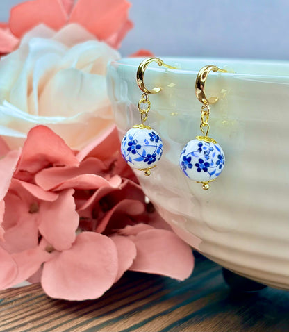 Dutch Delftware Inspired Earrings