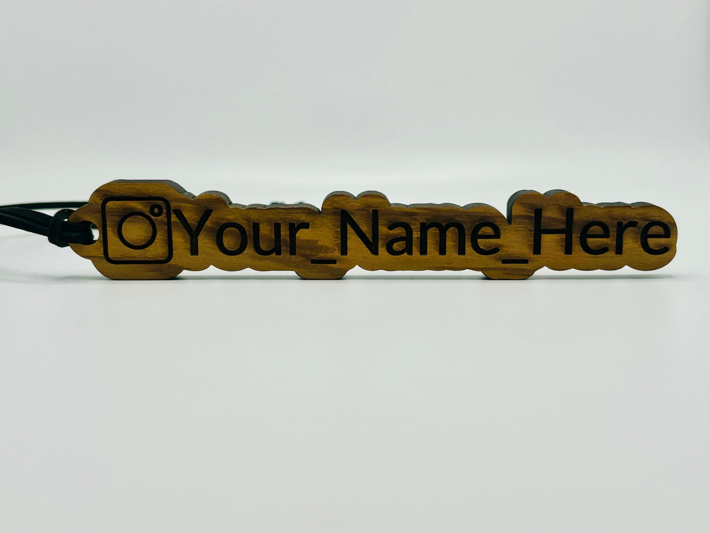 Customizable Scented Wood Car Air Freshener – Personalize with Your IG Name!