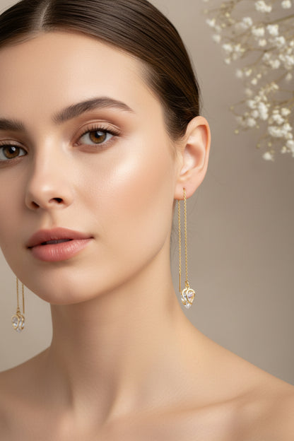Beautiful Tulip Floating Earrings