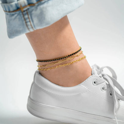 Beautiful Linked Hearts Anklet