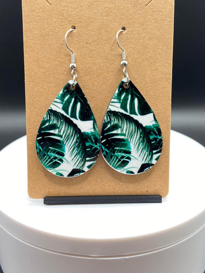 Exotic Paradise: Handmade Palm Tree and Monstera Earrings - Nature Inspired Jewelry