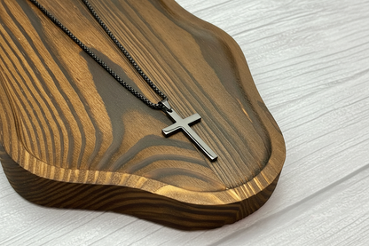 Men's Large Vertical Cross Necklace