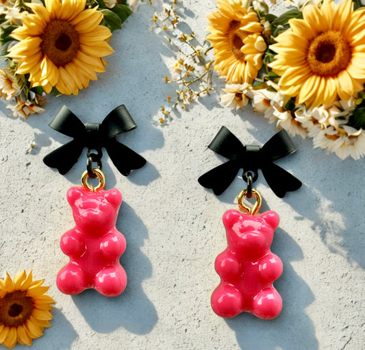 Malibu Pink Gummy Bear Earrings