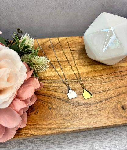 Cow Tag Pendant Necklace