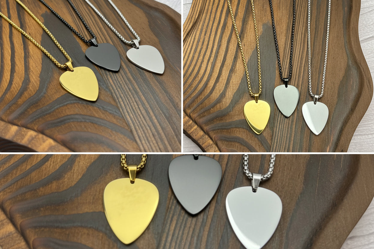 Guitar Pick Chain Necklace
