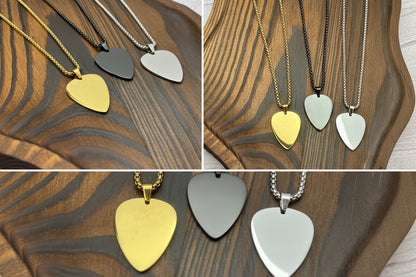 Guitar Pick Chain Necklace