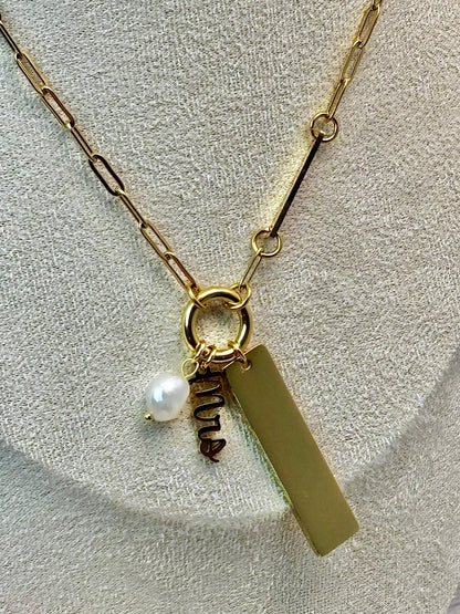 Personalized Bride Charm Necklace