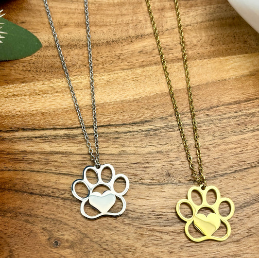 Large Paw Print Necklace