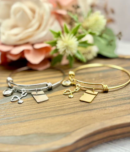 Healthcare Worker Modern Twist Bangle Bracelet