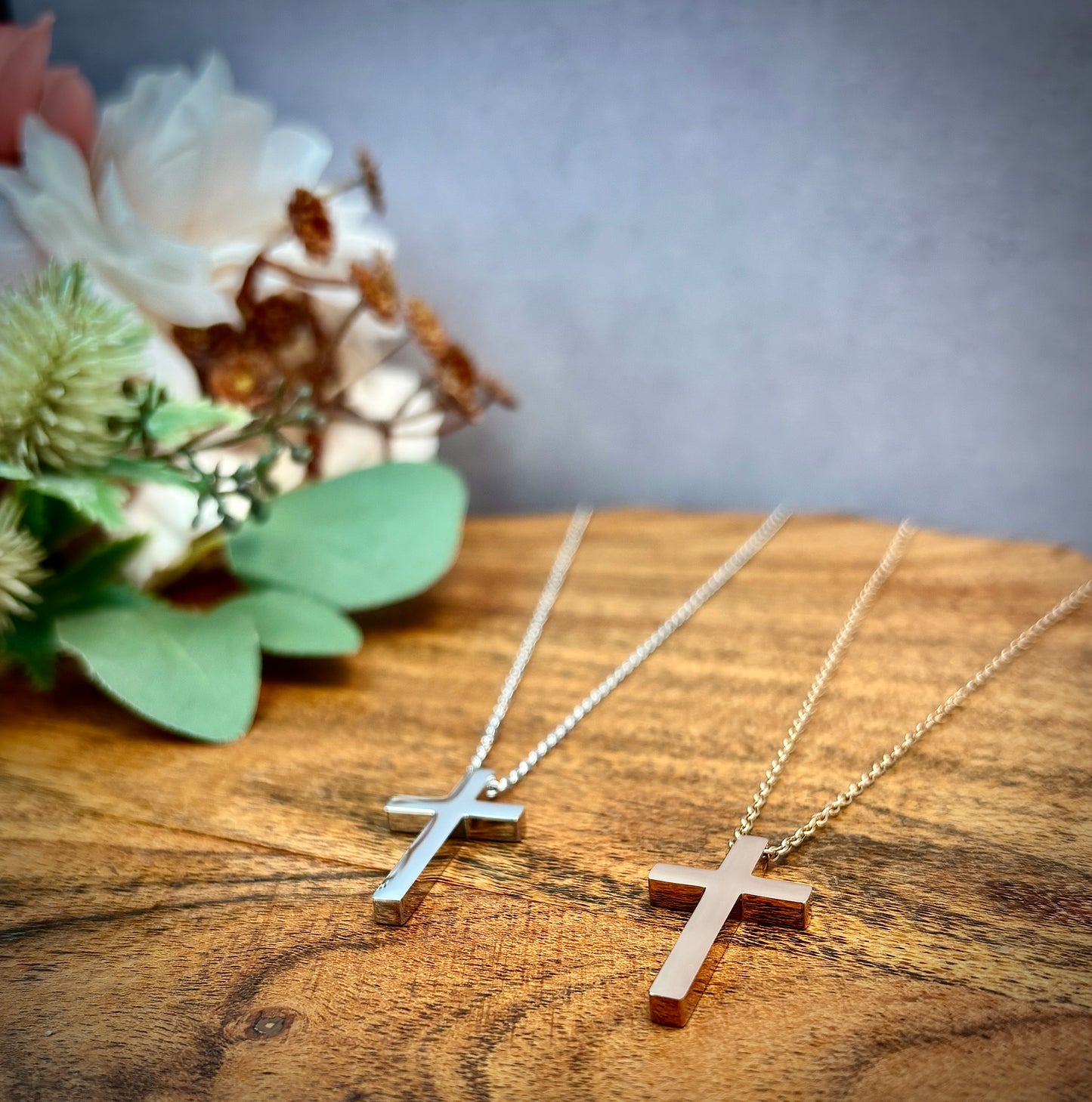 Vertical Cross Necklace