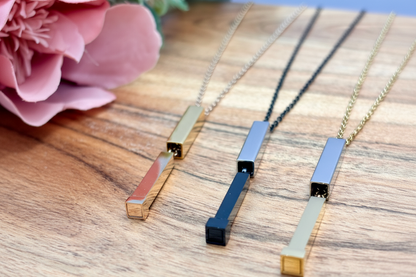 Hidden Message Bar Necklace