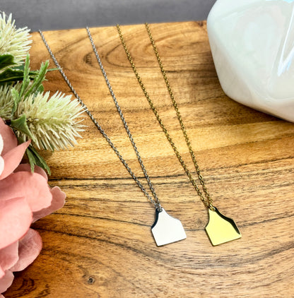 Cow Tag Pendant Necklace