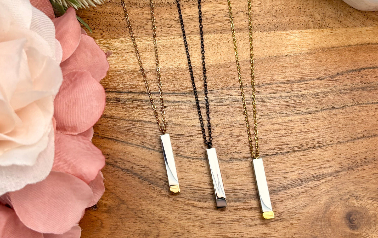 Hidden Message Bar Necklace