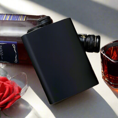 Personalized Black Stainless-Steel Flask