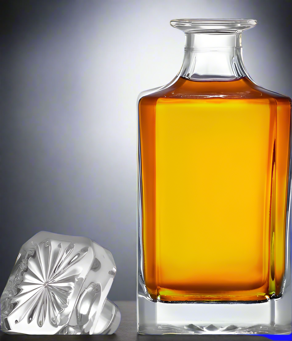 Custom Engraved Whiskey Decanter 750ML (Includes 2 Glass Whiskey Cups)