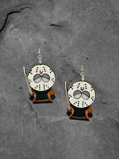 Hand Painted Halloween Character Earrings with Hypo-Allergenic Hooks