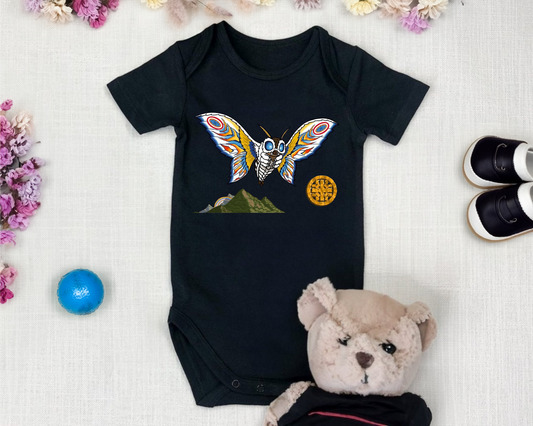 Adorable Mothra Baby Bodysuit, Soft and Comfortable for Babies.