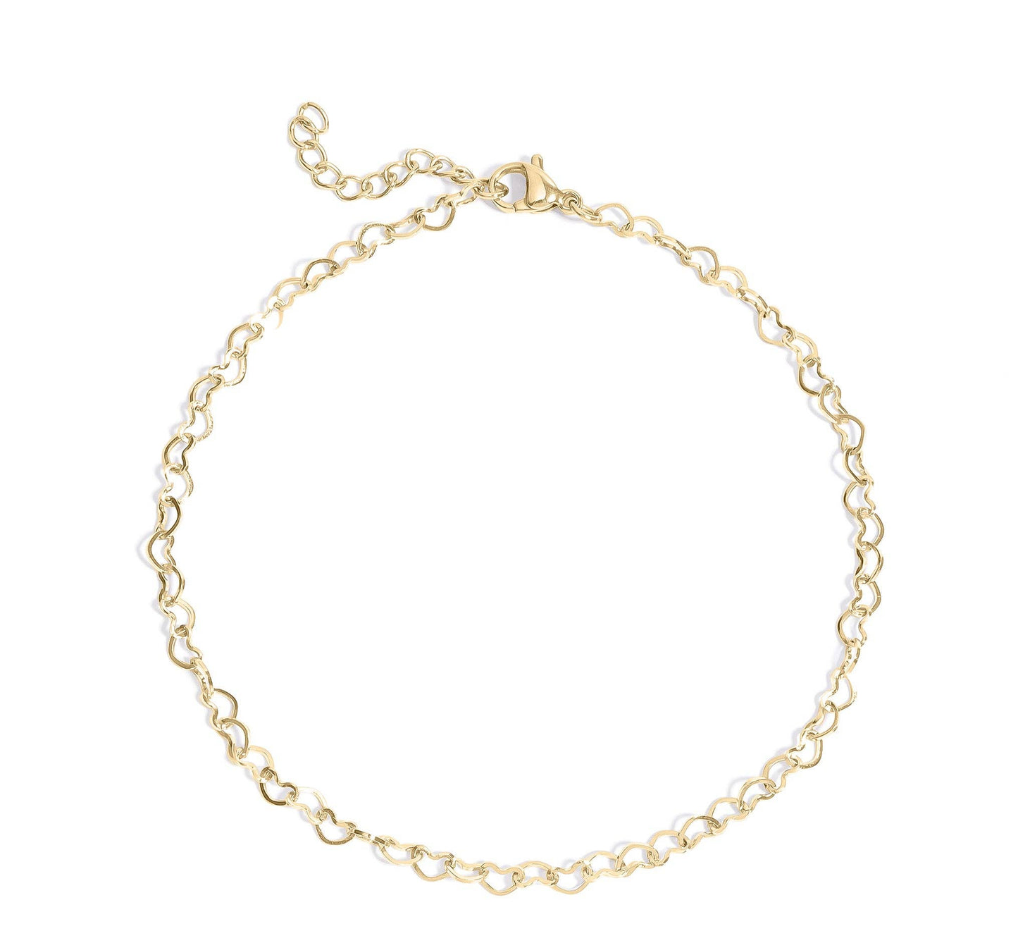 Beautiful Linked Hearts Anklet