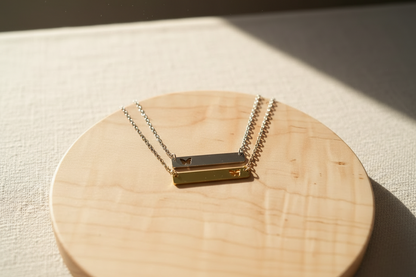 Butterfly Cutout Horizontal Bar Necklace