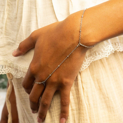 18K Gold PVD Stainless Steel Satellite Hand Chain