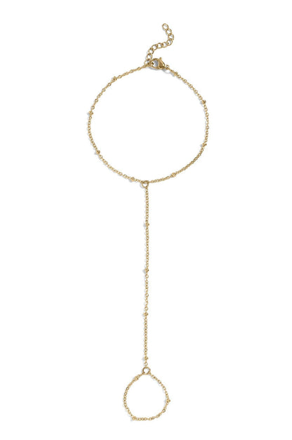 18K Gold PVD Stainless Steel Satellite Hand Chain