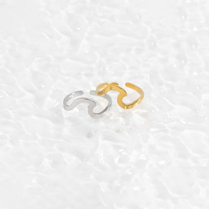 18K Gold PVD Adjustable Wave Toe Ring