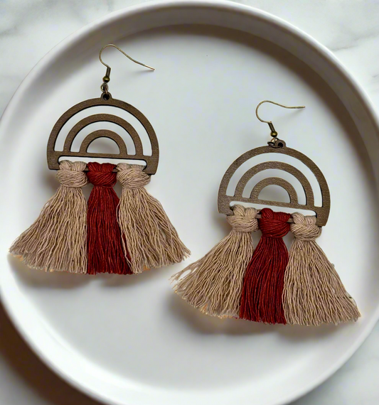 Handmade Delicate Modern Macrame Earrings