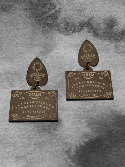 Channel the Other Side with these Spirit Board Earrings for Halloween