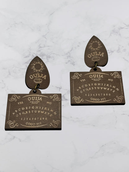 Channel the Other Side with these Spirit Board Earrings for Halloween