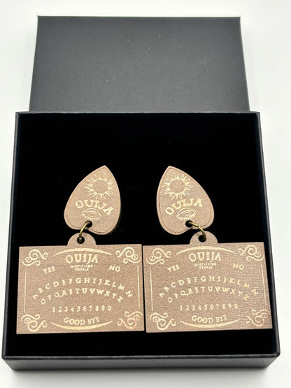 Channel the Other Side with these Spirit Board Earrings for Halloween