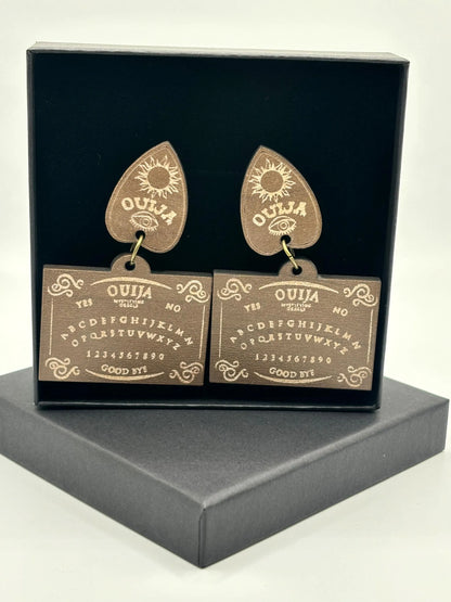 Channel the Other Side with these Spirit Board Earrings for Halloween